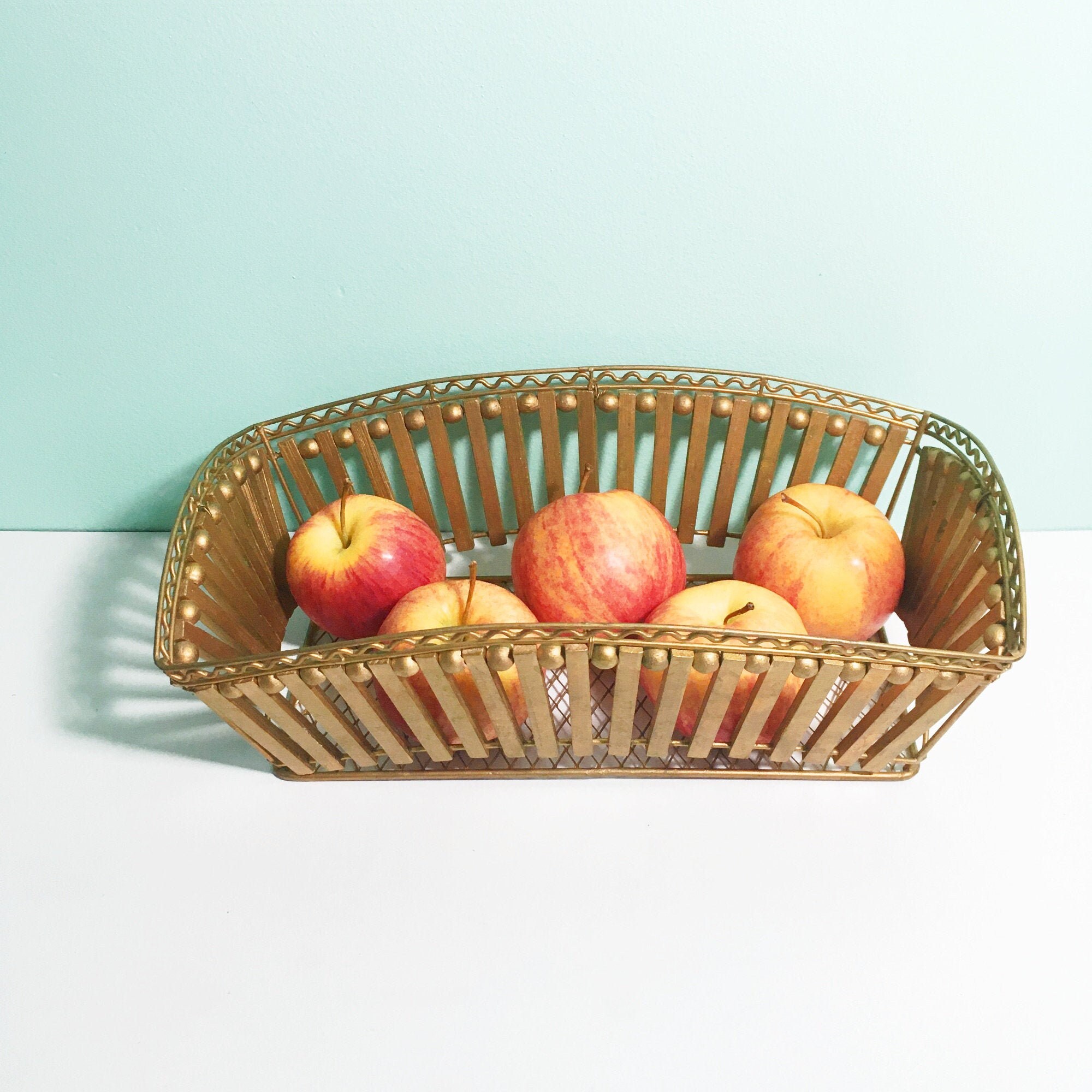 Decorative Gold Basket fruit basket craft storage Etsy