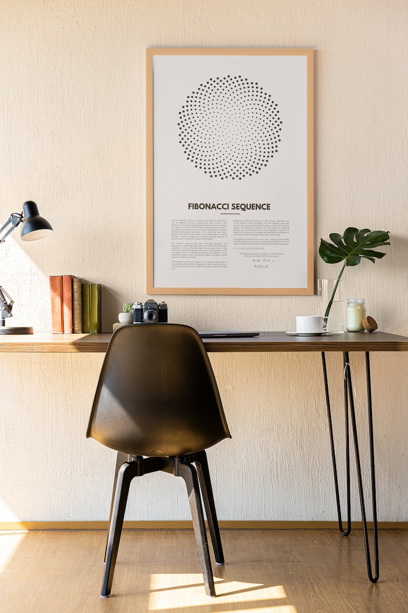 Fibonacci Sequence Golden Ratio Printable Wall Art Math Science Physics ...