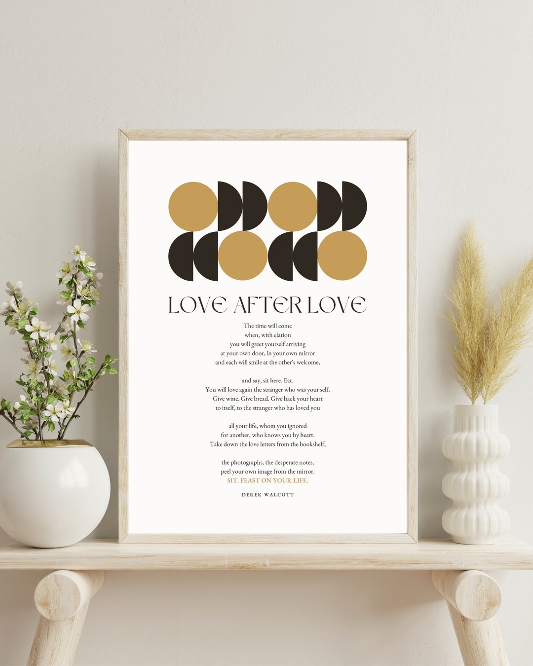 Love After Love Poem by Derek Walcott Print, Self Love Poetry Prints, Poems About Self Esteem Love After Love Poem by Derek Walcott Print, Self Love Poetry Prints, Poems About Self Esteem