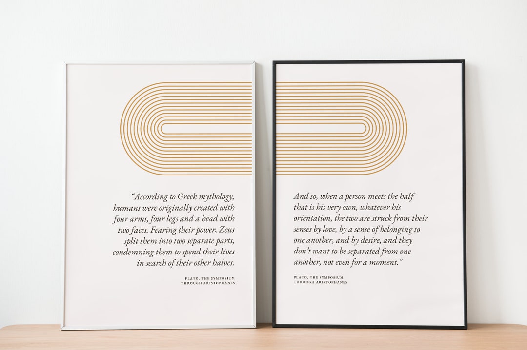 The Myth of Soulmates by Plato Printable Greek Mythology Etsy