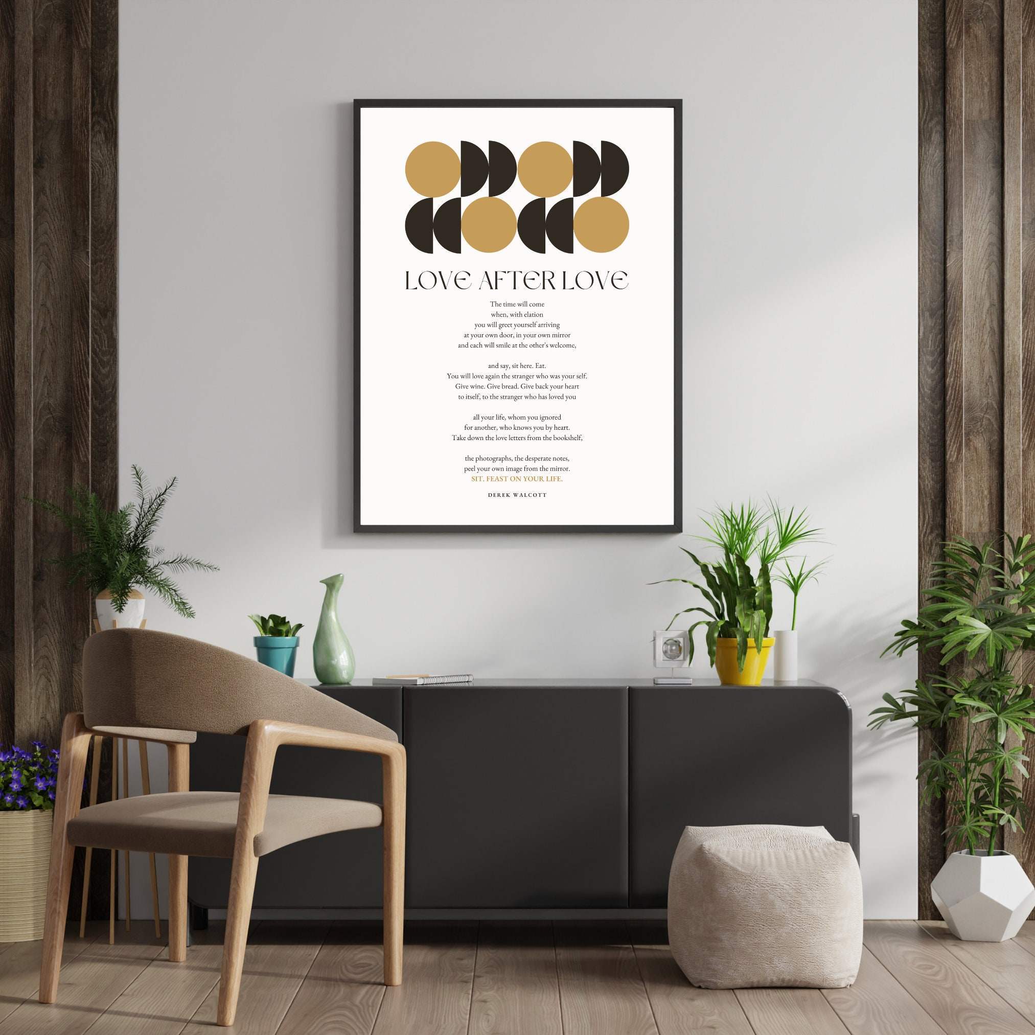 Love After Love Poem by Derek Walcott Print, Self Love Poetry Prints, Poems About Self Esteem