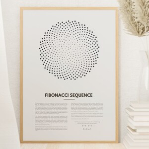 Fibonacci Sequence Golden Ratio Printable Wall Art Math Science Physics ...