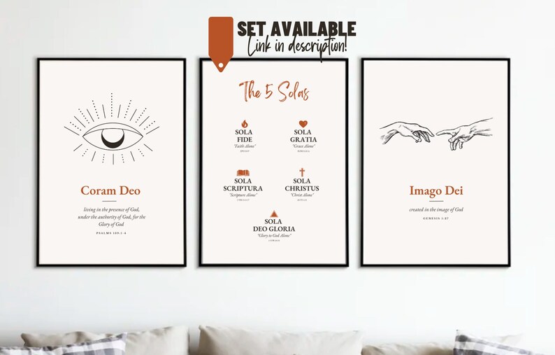 The 5 Solas Print Five Solas Printable Gifts for Christians - Etsy