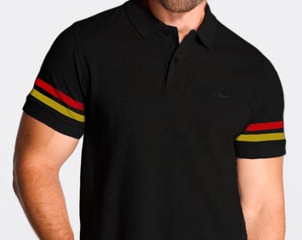 Germany 1990 Soccer Polo Shirt: Embroidered Retro Football Tee
