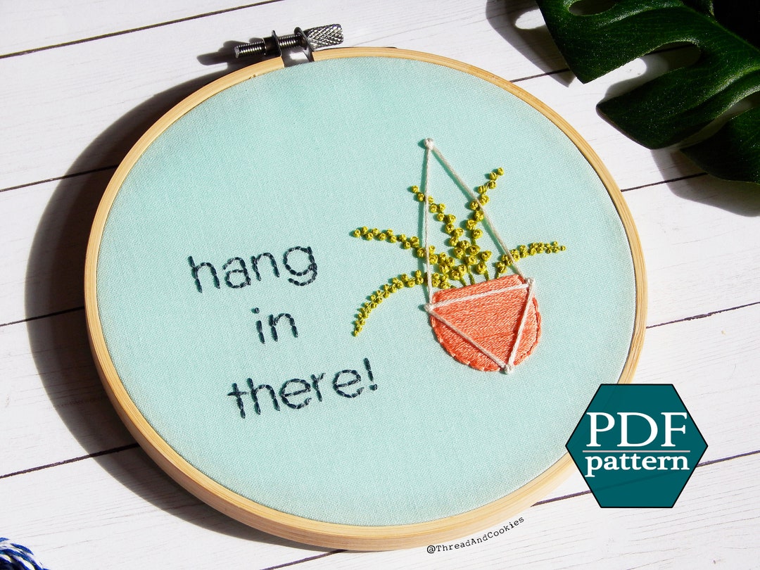 PDF Pattern: Hanging Plant - Beginner Embroidery Pattern - Hand ...