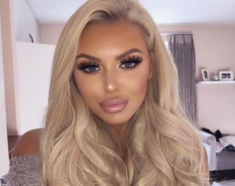 Lace Front Wig Human Hair Human Hair Wigs White Wig Straight Etsy