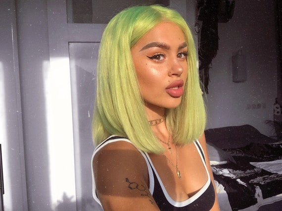 womens green wig