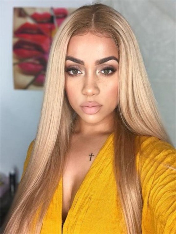 Blonde Wig 130 Density Hair Womens Wig Full Lace Wig Curly Etsy