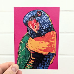 Grußkarte - Rainbow Lorikeet - The Suburban Boy