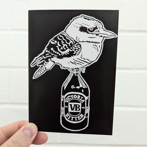 Thirsty Bird Greeting Card - Kookaburra & Victoria Bitter