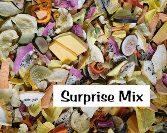 Organic, Human-Grade Fruit Surprise Mix! for Birds | 3oz Approx. 4-5 cups