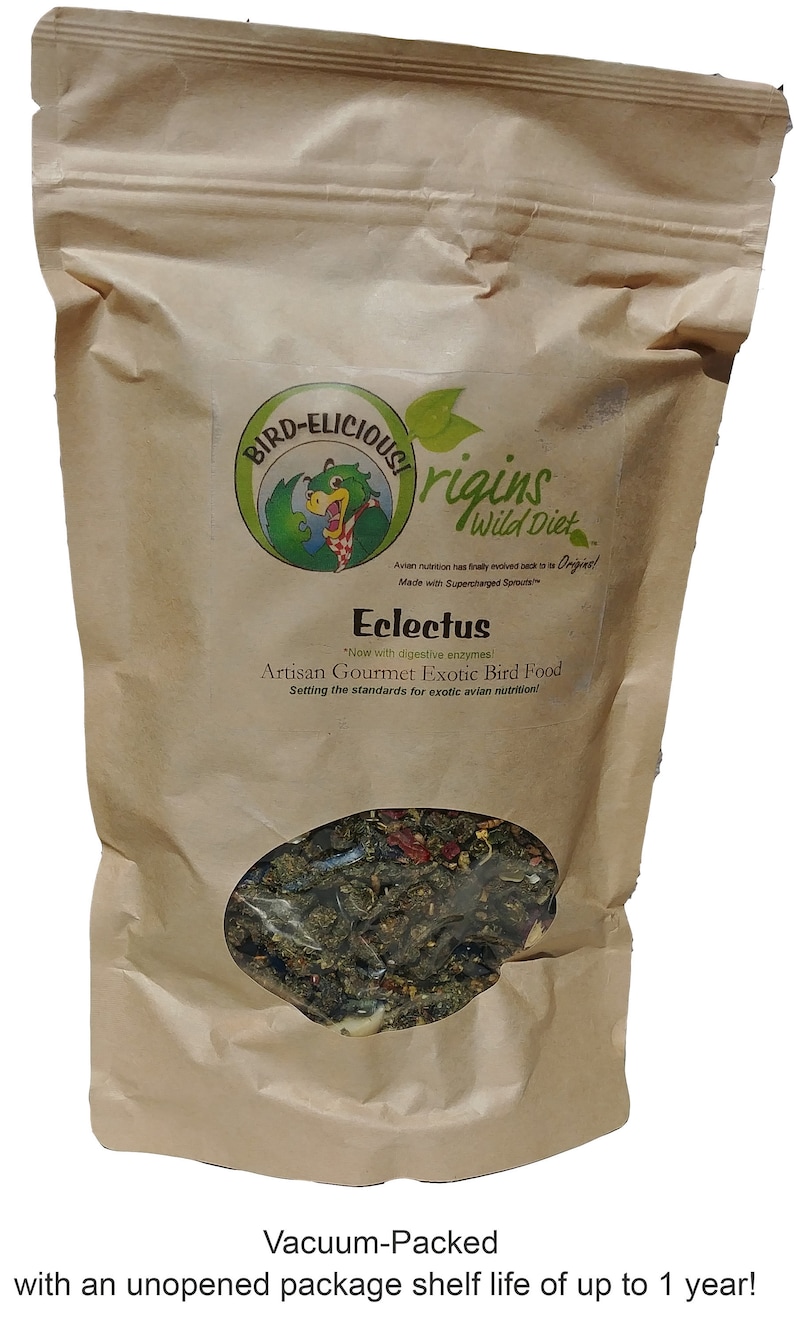 Eclectus Organic Bird Food Birdelicious Origins Wild Diet® the Best Bird Food® 16oz Etsy
