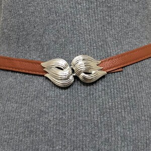 1980s Mimi Di N Duette Belt Buckle Silver Tone Princess Mimi Di Niscemi Designer Signed Plus Bonus VTG Silver Tone Bracelet VTG Buckle Gift