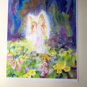 Vintage Fairy Watercolor Print Collectible Signed # 3/200 1999 8x10” Gorgeous Colors Kids Fairy Decor Affordable Fairy Decor Print Only