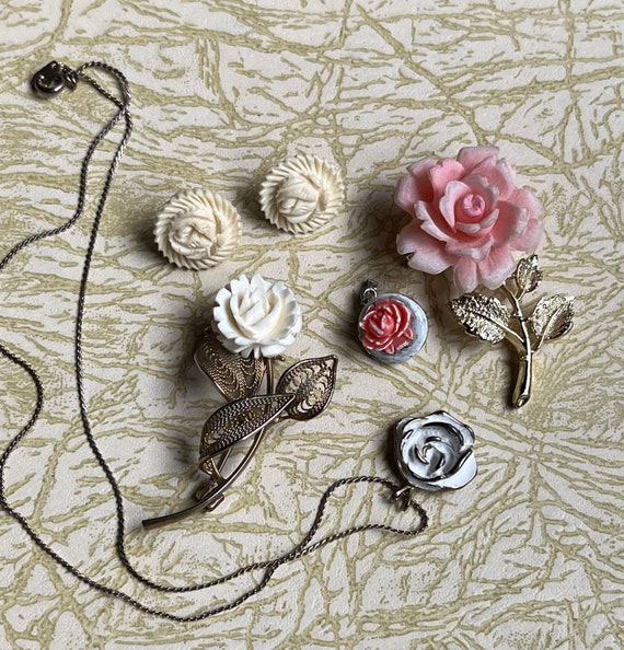 Vintage Rose Jewelry Group Capodimonte Trinket Di… - image 7