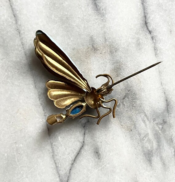 Vintage/Antique Flying Insect Brooch Trio Insect … - image 4