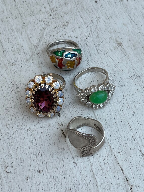 Costume rings vintage statement Gem
