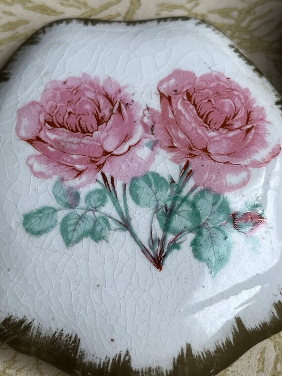 Vintage Rose Jewelry Group Capodimonte Trinket Di… - image 6