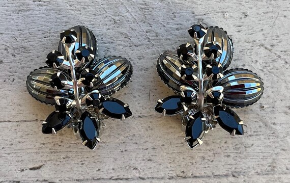 Vintage Judy Lee Marked Jewelry Set Brooch Clip E… - image 9
