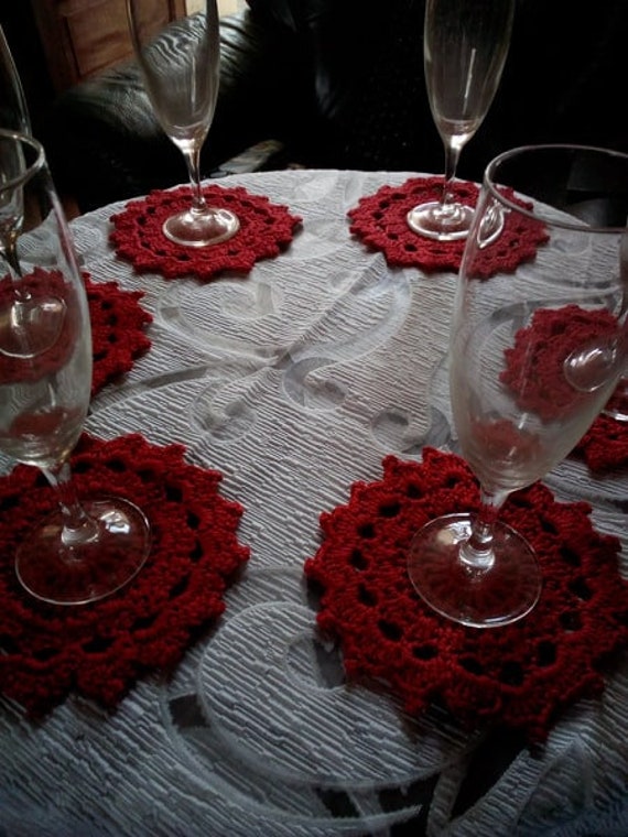 Sous-Verres Au Crochet Fait Main