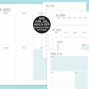 Student Planner Printable / Digital Kit – School & College Study ...