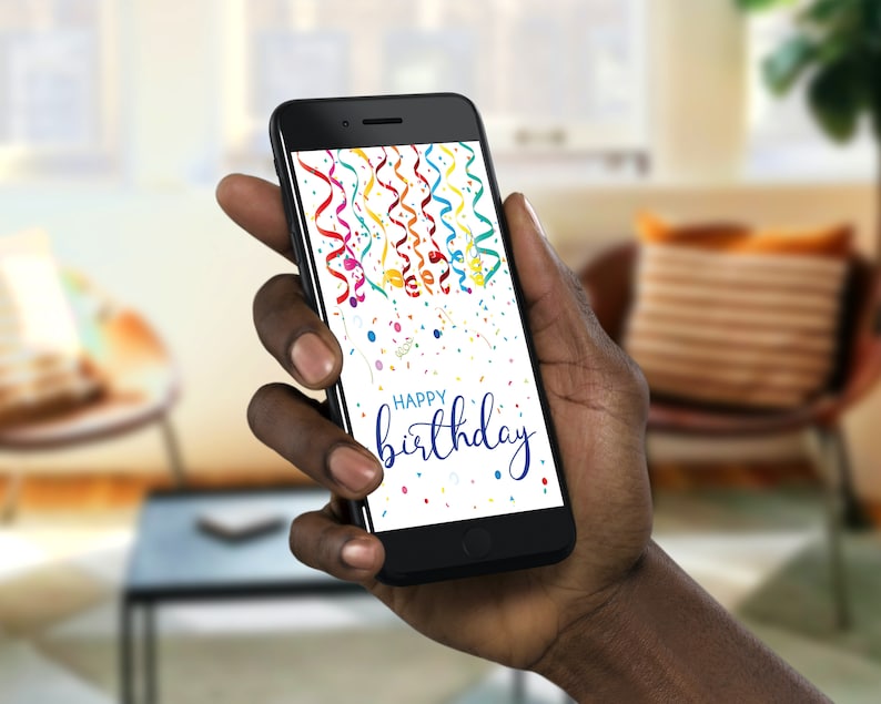 Digital Ecard Birthday Electronic Birthday Card Party Etsy