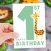 First Birthday Card Printable 1 Year Old Birthday Card Gender Neutral ...