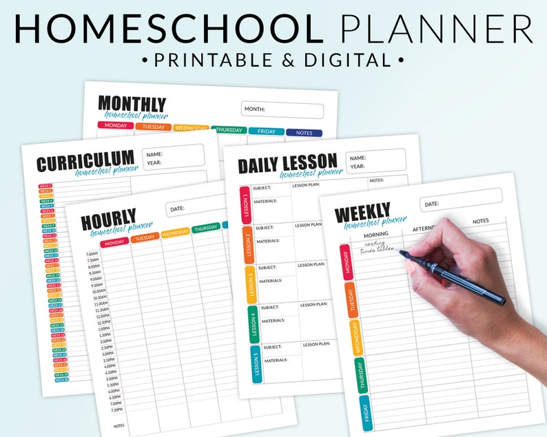 Homeschool Planner Printable Bundle Homeschool Printables | Etsy UK