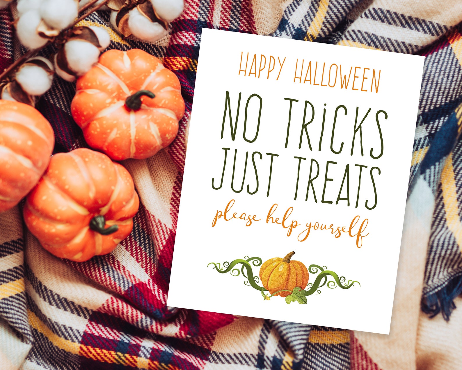 Trick or Treat Sign Printable Funny Halloween Candy Print - Etsy UK