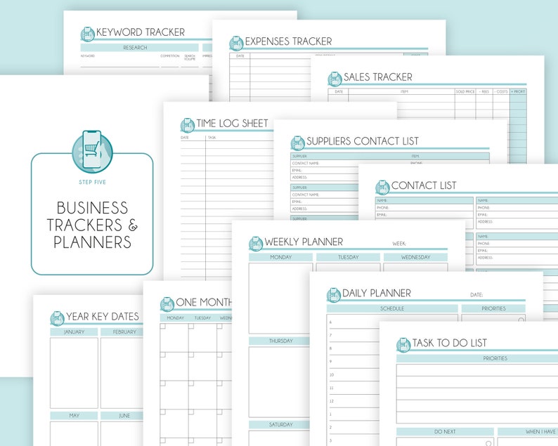 Etsy Shop Planner Printable Kit Etsy Seller Online Business - Etsy