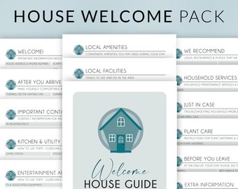 Welkomstgids voor verhuur Afdrukbare en invulbare pdf – Handboek voor huisoppas – Instructies voor gehuurde accommodatie – Digitale download pdf