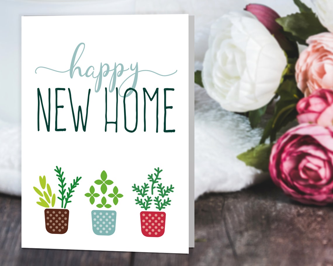 New Home Card Printable Printable Moving House Card - Etsy
