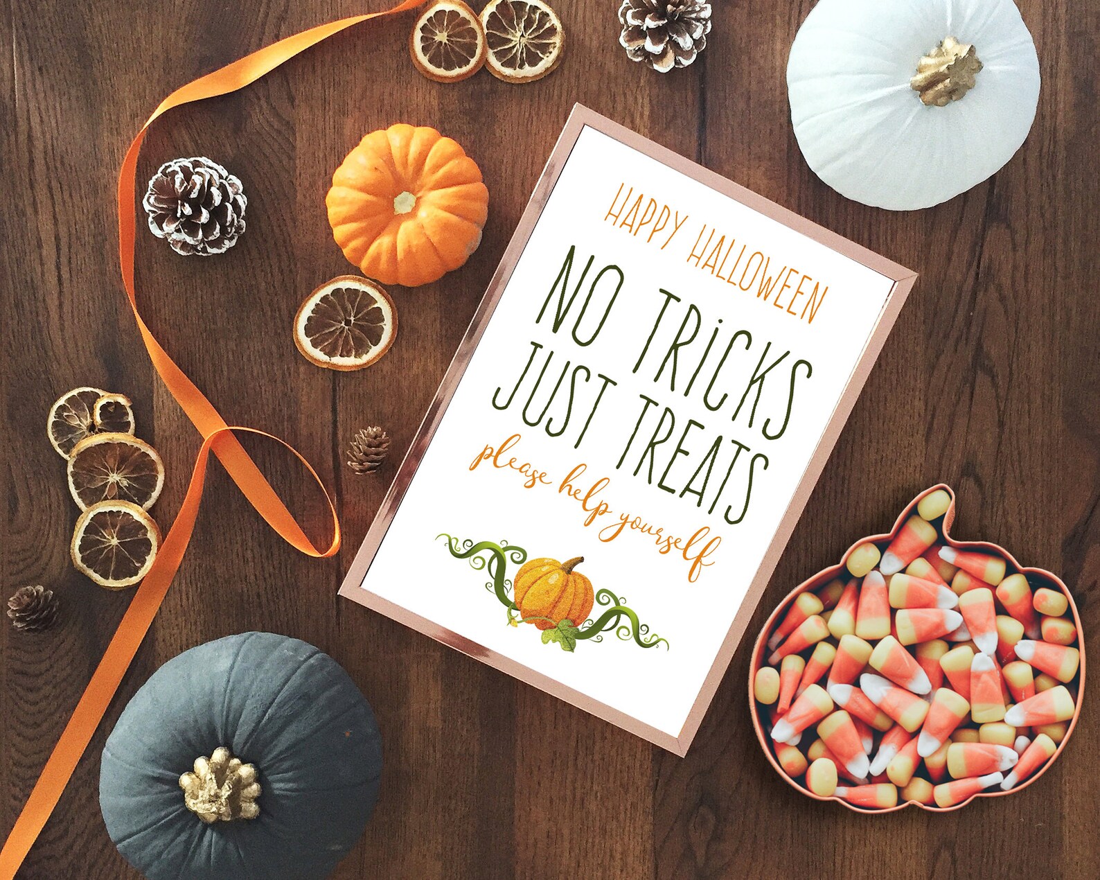 Trick or Treat Sign Printable Funny Halloween Candy Print - Etsy UK