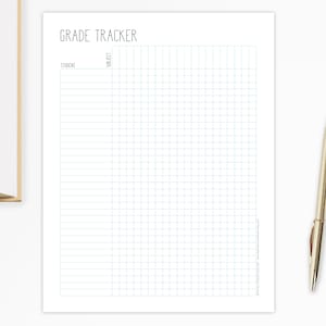 Grade Tracker for Teachers Printable & Digital Template PDF Class ...
