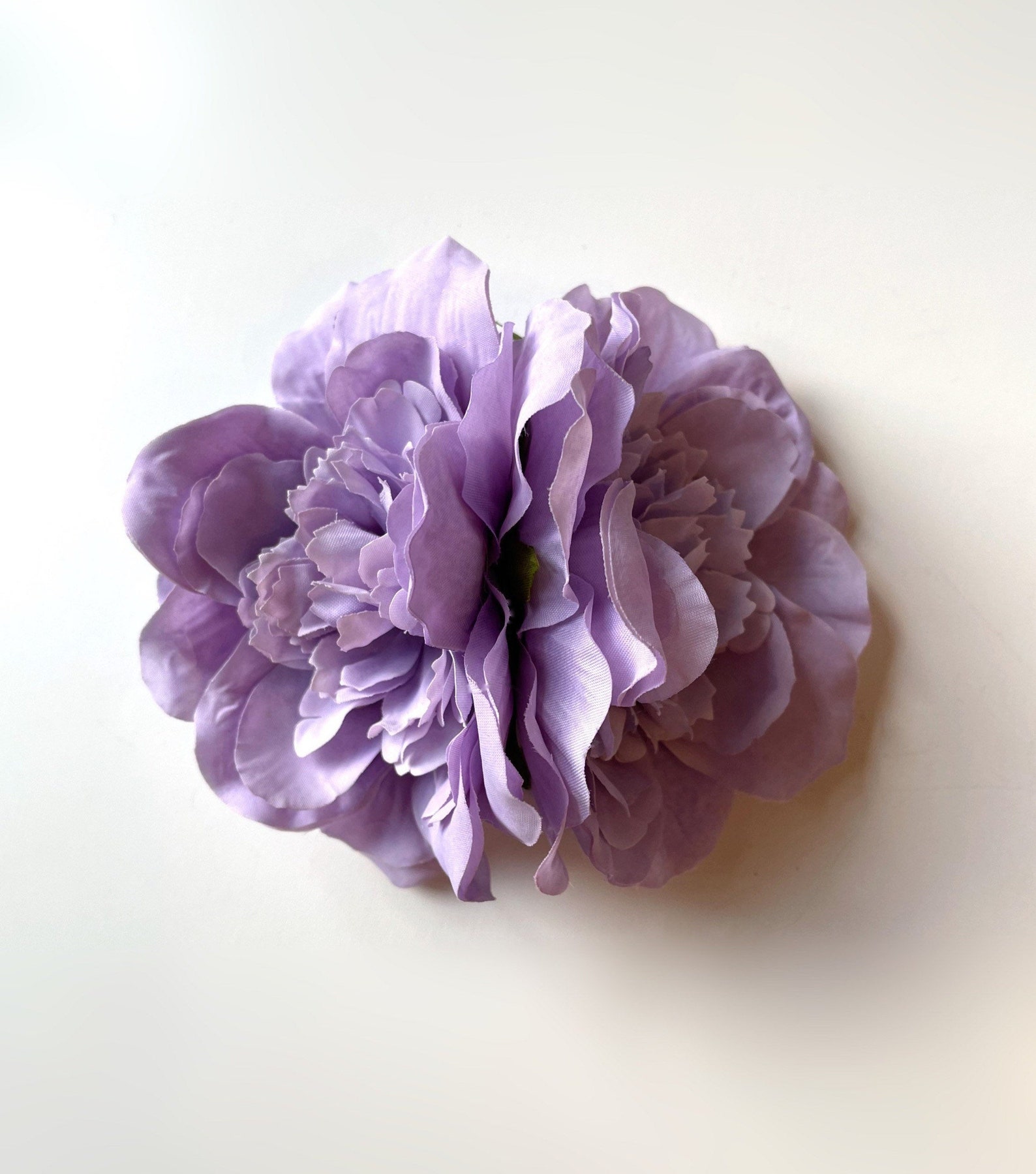 Purple Double Peony Large Hair Clip Lilac Pinup Hair Piece Etsy
