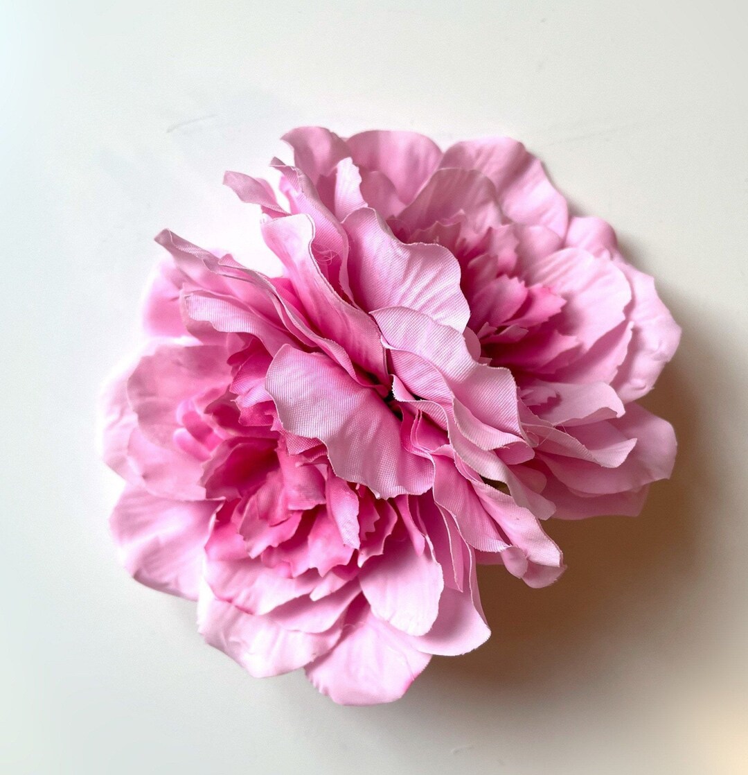 Bubblegum Pink Double Peony Large Hair Clip Pinup Hair Piece Etsy