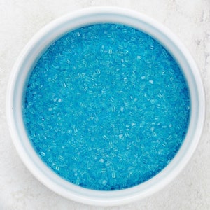 Blue Sugar Crystals | 4 ounces | Blue Coarse Sugar Sprinkles | Cookie Sprinkles