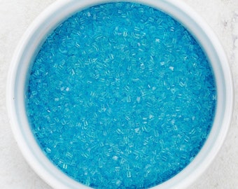 Blue Sugar Crystals: Coarse Sparkling Cookie Sprinkles (4 Ounces)