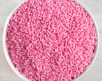 Light Pink Jimmies Sprinkles | Pastel Pink Sprinkles | Baby Sprinkles | Girly Sprinkles