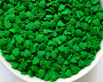 Green Shamrock Sprinkles: Edible Cake Decorations (2.5 Ounces)