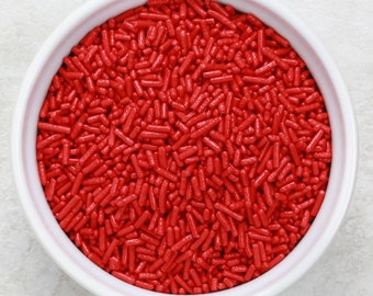 Red Jimmies Sprinkles | Red Sprinkles | 4 Ounces