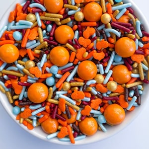 Sweater Weather Sprinkle Mix | 3 ounces | Edible Sprinkles | Fall Sprinkles | Halloween Sprinkles | Thanksgiving Sprinkles