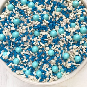 Blue Twinkle Sprinkle Mix | Baby Shower Sprinkles | Blue Sprinkles