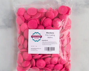 Pink Melting Chocolate Wafers