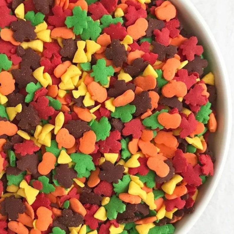 Fall Harvest Sprinkles Fall Leaf Sprinkles Pumpkin Etsy