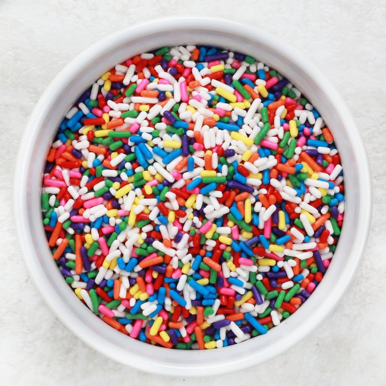 Rainbow Jimmies Sprinkles 4oz Etsy