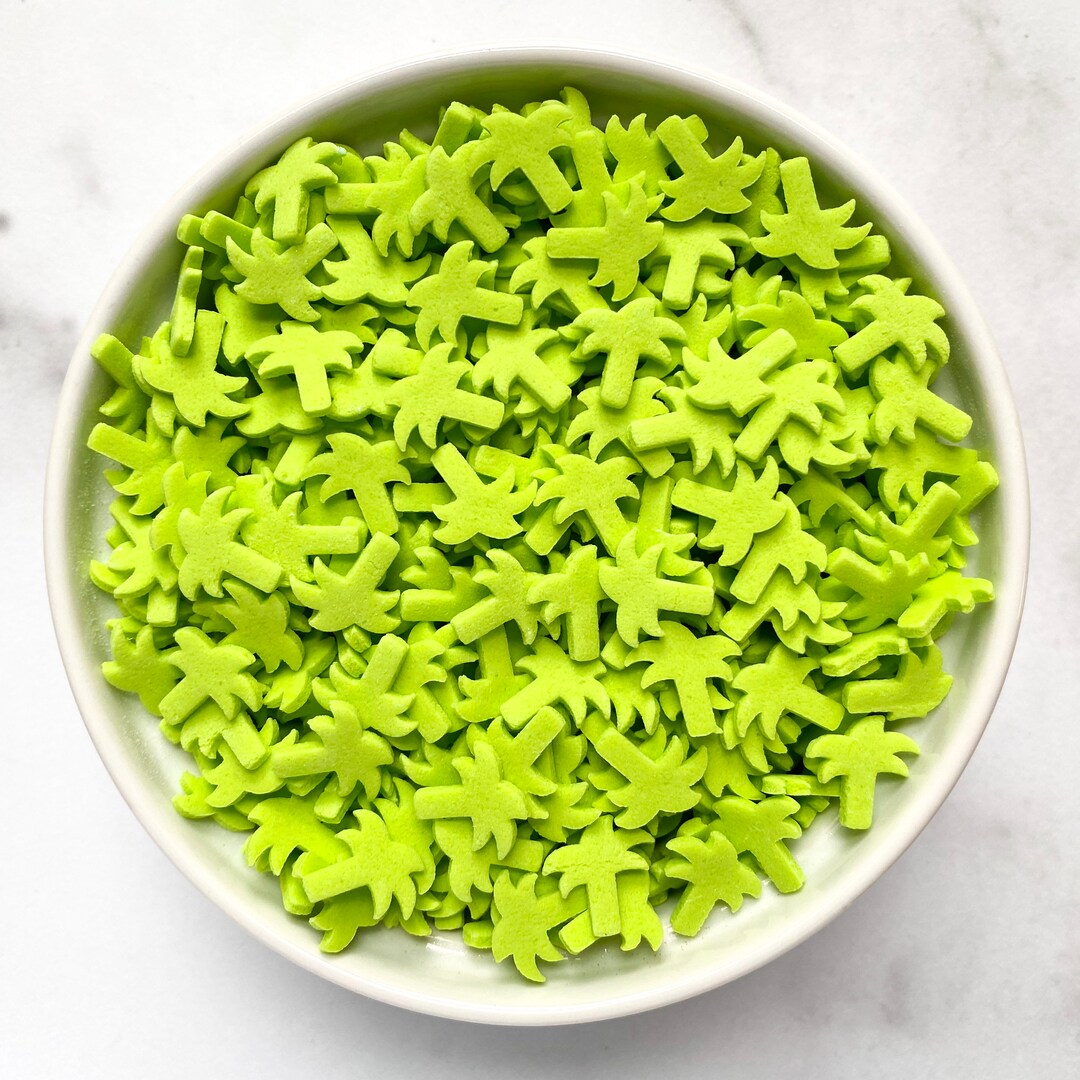 Palm Tree Sprinkles 2.5 Ounces Edible Sprinkles Tropical Sprinkles Etsy