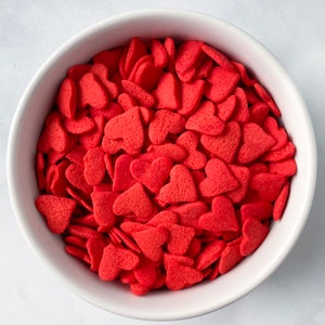 Jumbo Red Heart Sprinkles 2.5 ounces | Candy Sprinkles | Sugar Sprinkles | Valentine's Day Sprinkles