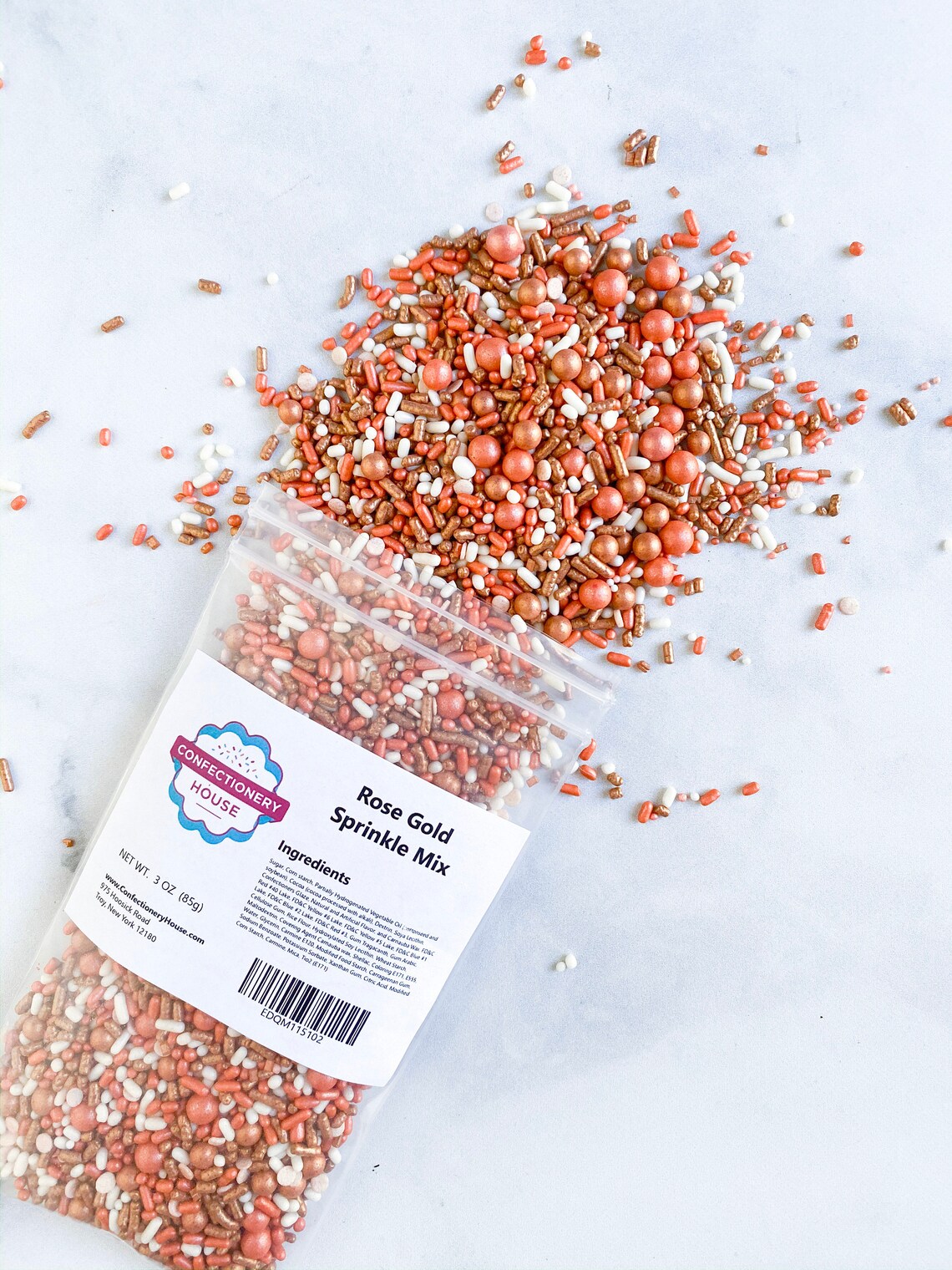 Rose Gold Sprinkles Rose Gold Sprinkle Mix Edible Etsy