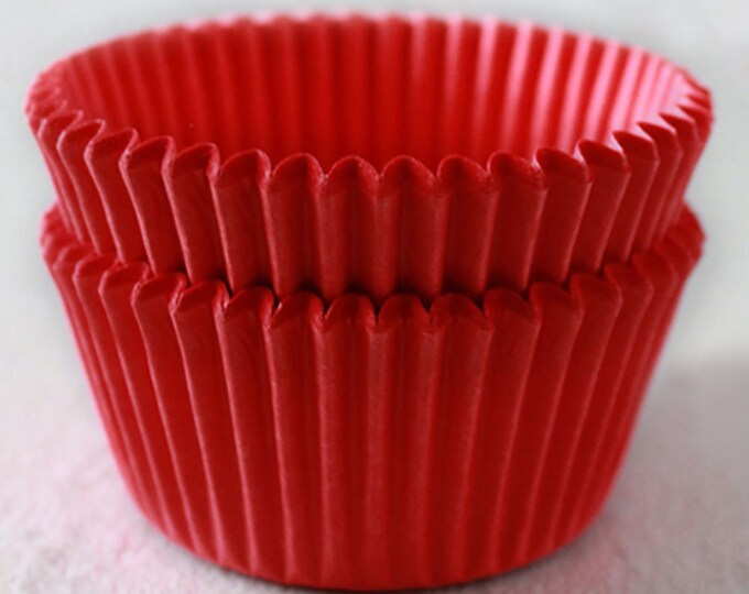 Red Cupcake Liners Greaseproof Etsy